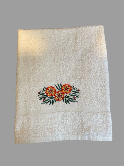 Floral Embroidered Hand Towel – A Bloom of Beauty in Every Touch