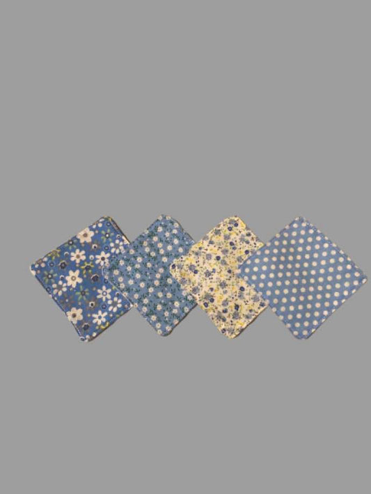 Hand-Sewn Reusable Makeup Pad Set – Beautifully Blue