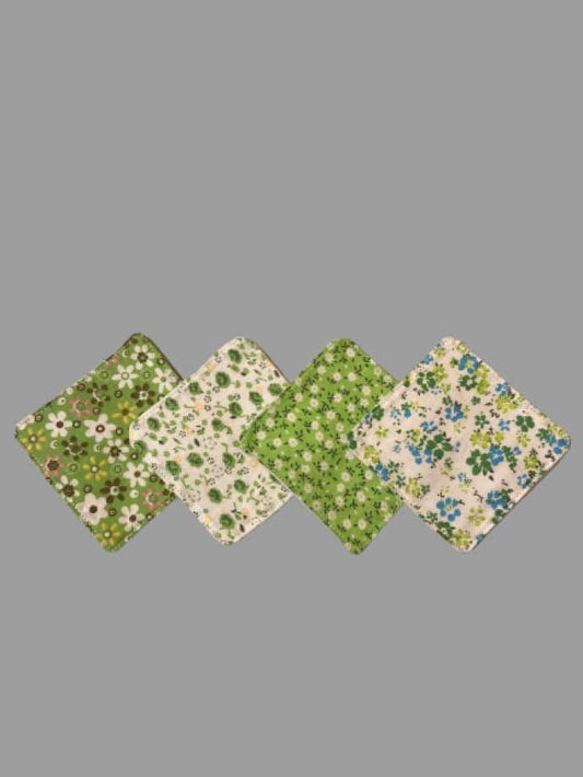 Hand-Sewn Reusable Makeup Pad Set – Fresh in Green