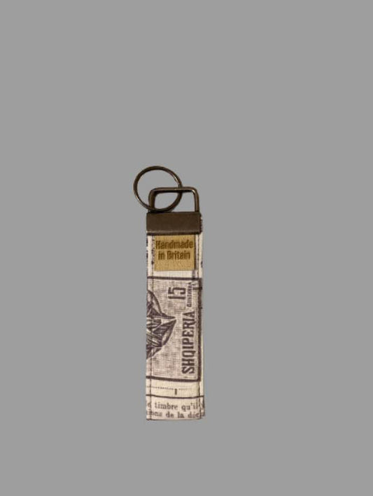 Hand-Sewn Newspaper Print Keyfob – A Story at Your Fingertips